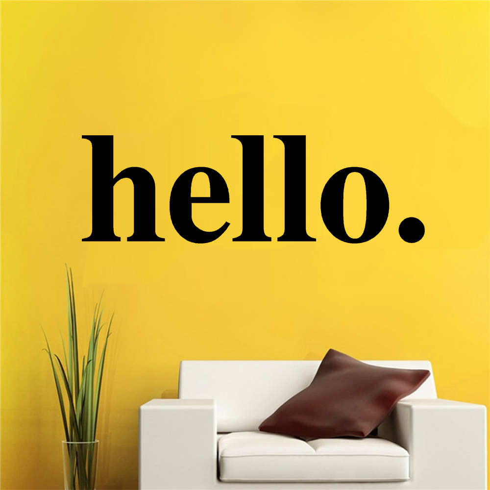 Olá citações adesivo de parede - Office Furniture At Home avaliação e preço