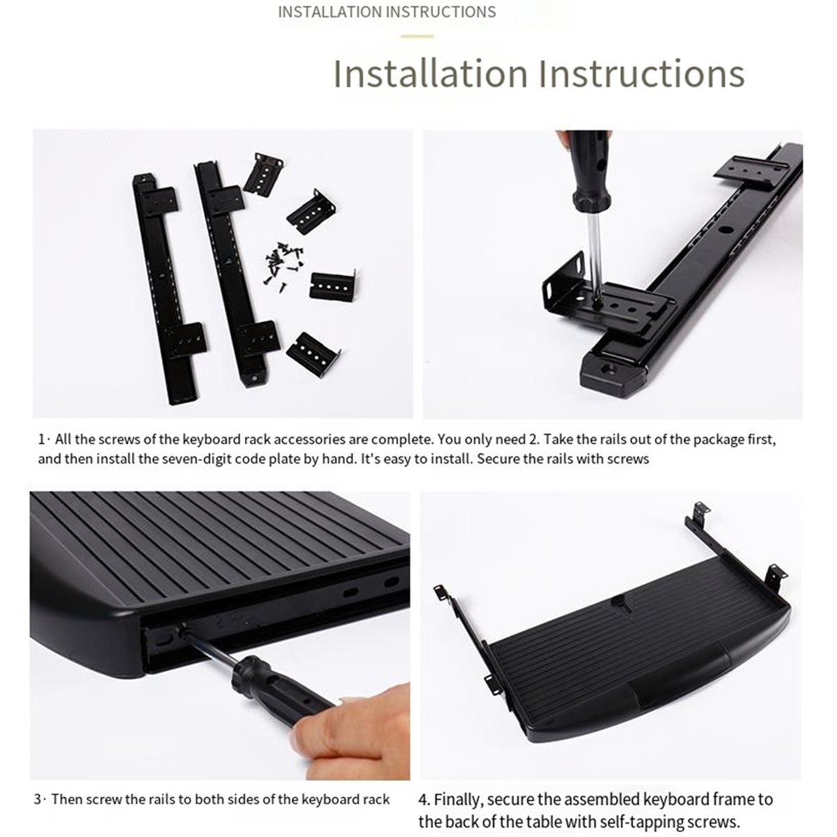 Trilho Deslizante para Bandeja - Keyboard Drawer Under avaliação e preço
